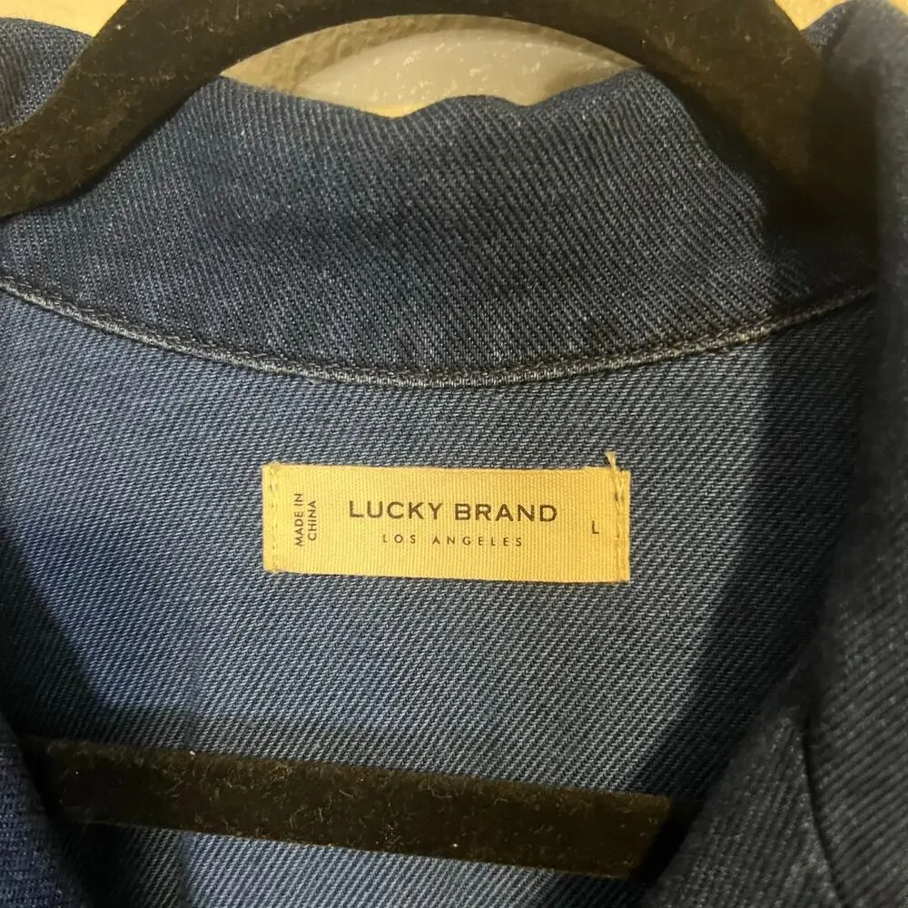 Lucky Brand Dark Blue Denim Short Jumpsuit - Picture 7 of 8